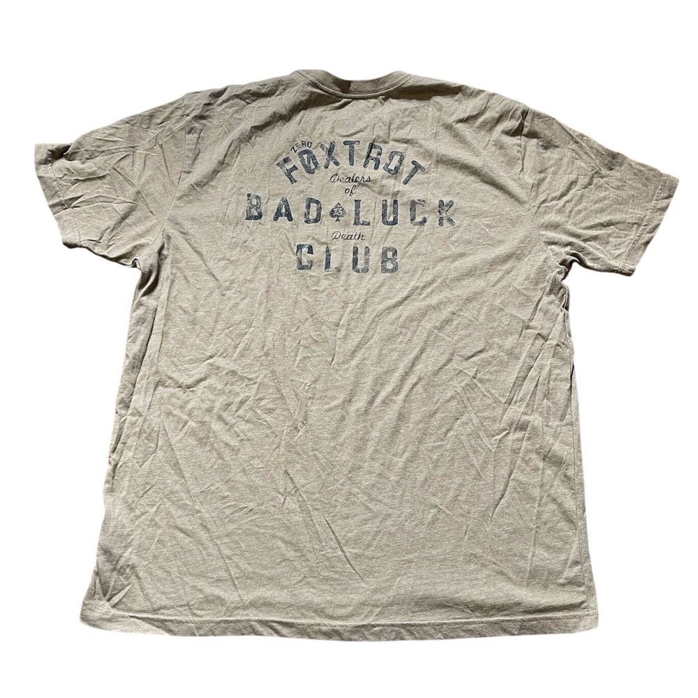 Zero Fox Trot Tan Short Sleeve T-shirt 2XL Bad Luck Club Afterlife Club Tactical